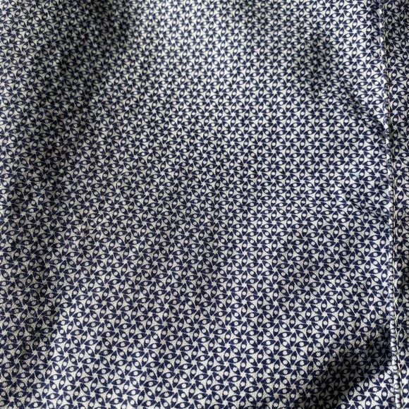 💼Ted Baker London Mens Button Down. Like New, Geometric Pattern Navy and White - Picture 6 of 10